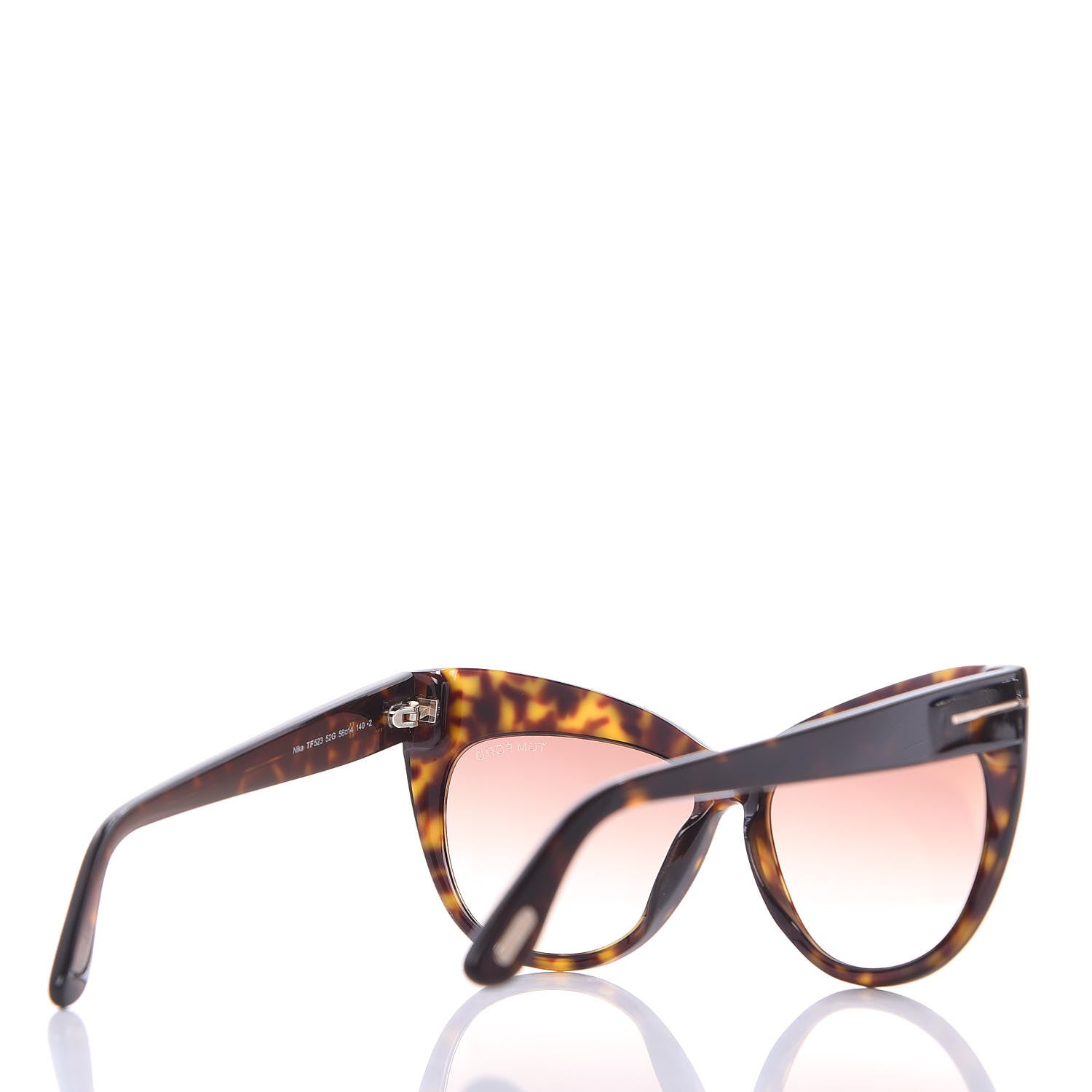 Tom Ford Nika Cat Eye Sunglasses TF523 Havana 4 of 9