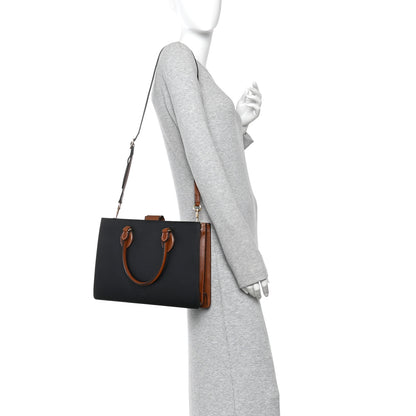 Gucci Calfskin Small Top Handle Bag Navy Brown 2 of 12