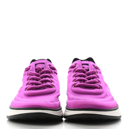Chanel Calfskin Mesh Lycra Sneakers 37 Dark Pink 2 of 7