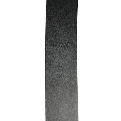 Louis Vuitton Calfskin Embossed 20MM LV Initiales Belt 75 30 Silver 3 of 8