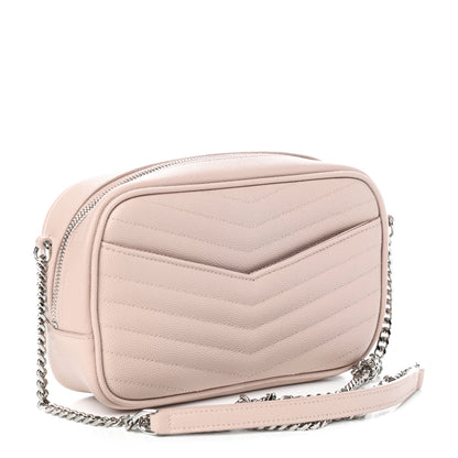 Saint Laurent Grain De Poudre Matelasse Monogram Mini Lou Camera Bag Marble Pink 3 of 8