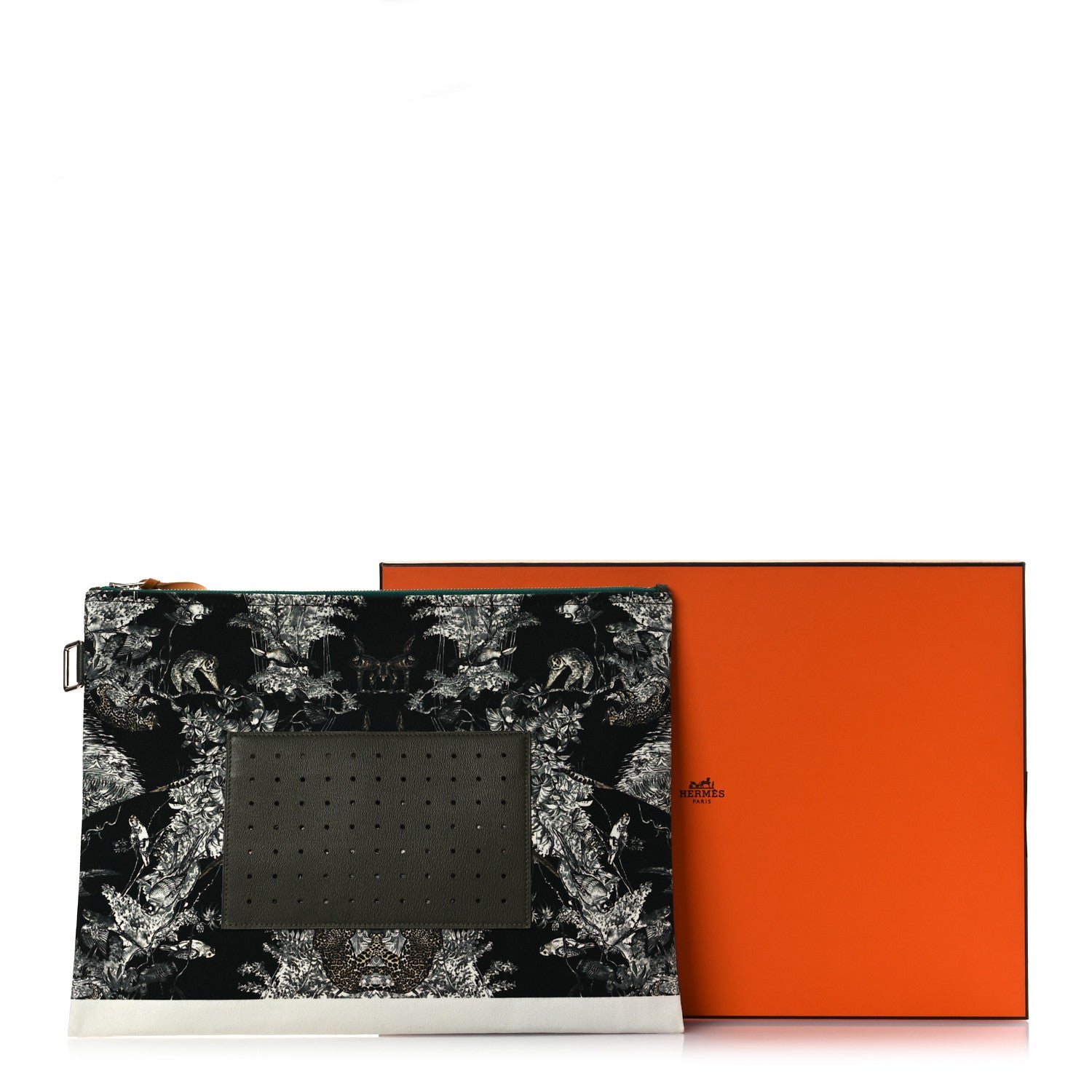 Hermes Cotton Goatskin Navette Petit H Pouch GM 9 of 9