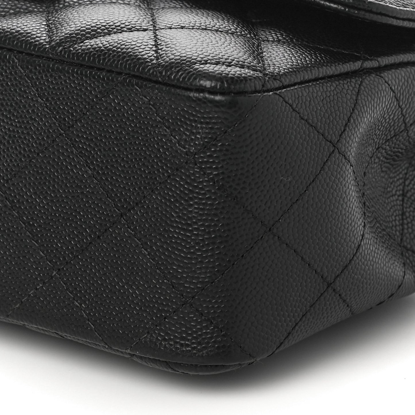 Caviar Quilted Mini Rectangular Flap Black