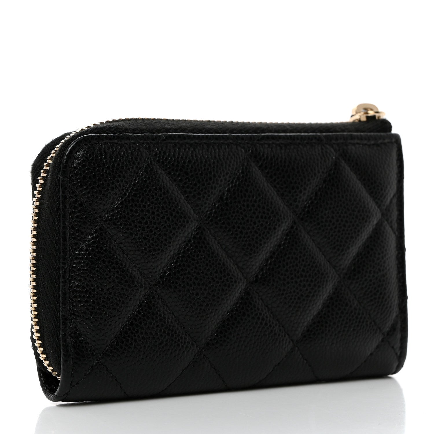 Chanel Caviar Quilted Zipped Key Holder Case Black 3 of 8