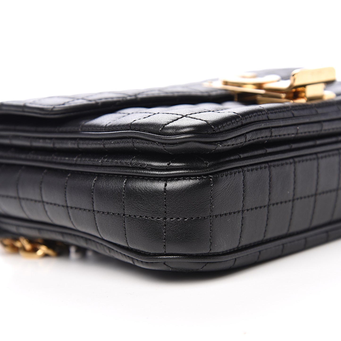 Calfskin Quilted Medium C Bag Black