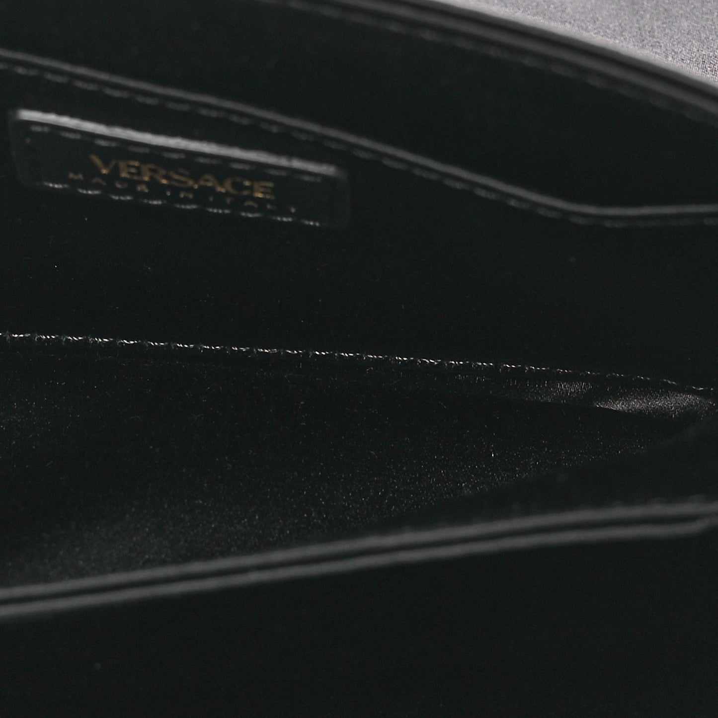 Satin Crystal Mini Kleio Crossbody Bag Black
