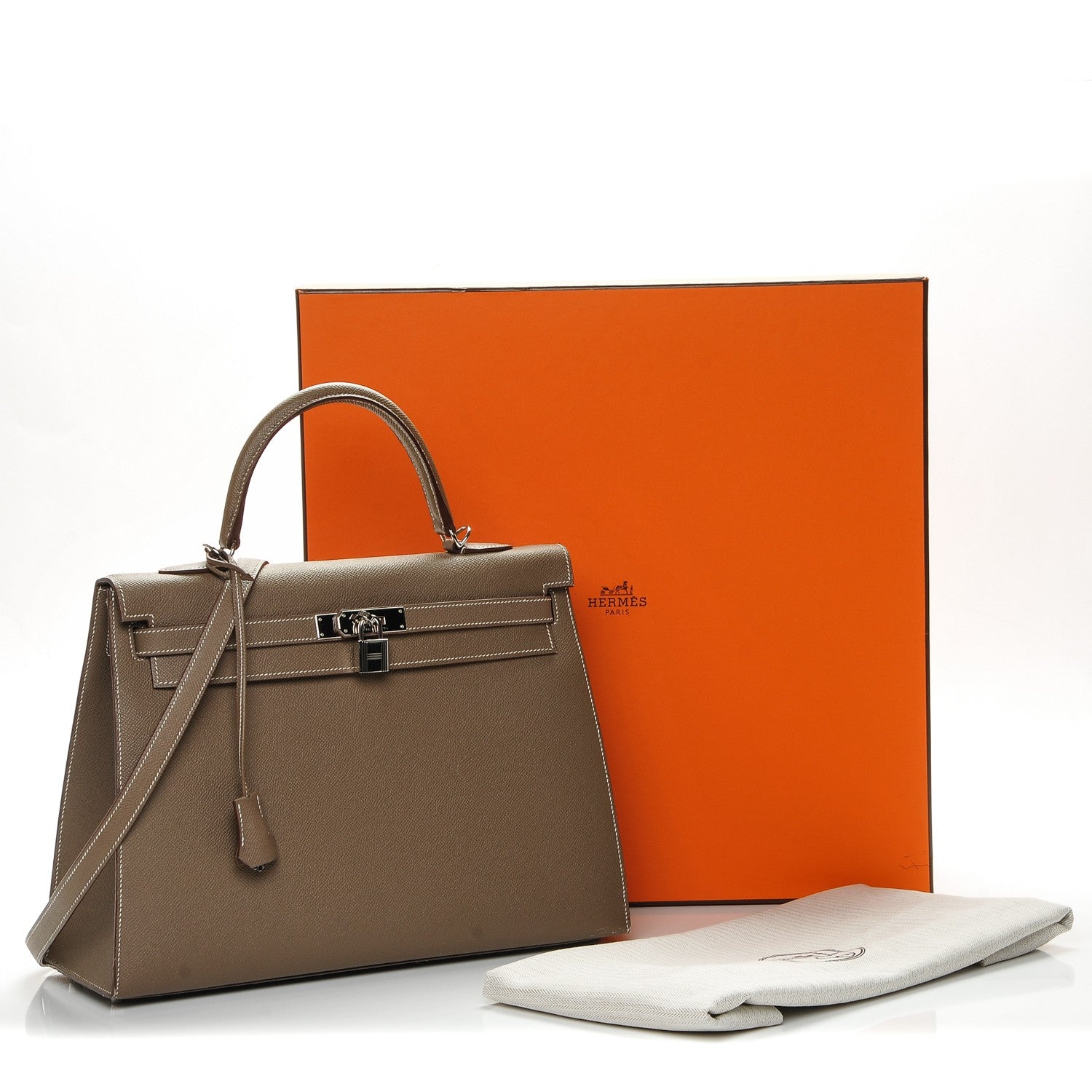 Hermes Epsom Kelly Sellier 35 Etoupe 27 of 27