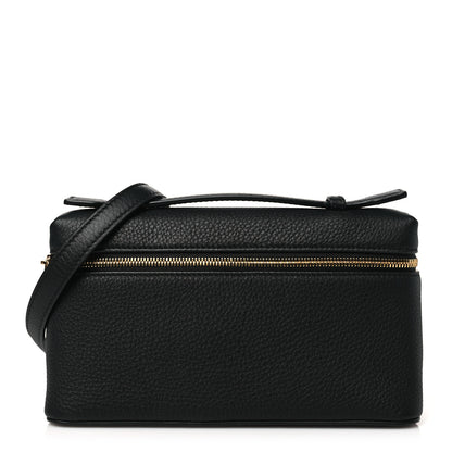 Loro Piana Grained Calfskin L19 Extra Pocket Pouch Black 1 of 10