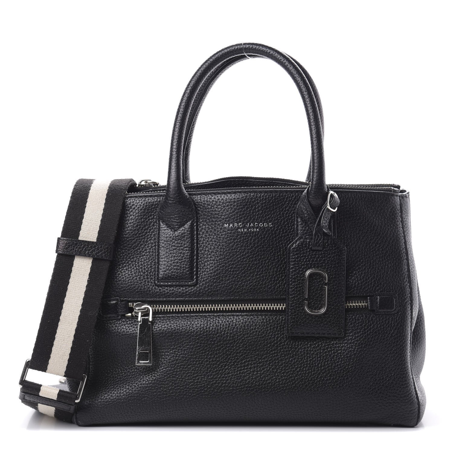Marc Jacobs Textured Calfskin Medium Incognito Satchel Black 1 of 18