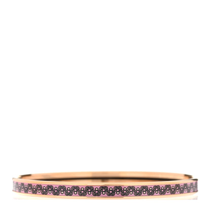Hermes Enamel Printed Petits Coeurs Extra Narrow Bracelet 70 Aube 3 of 6