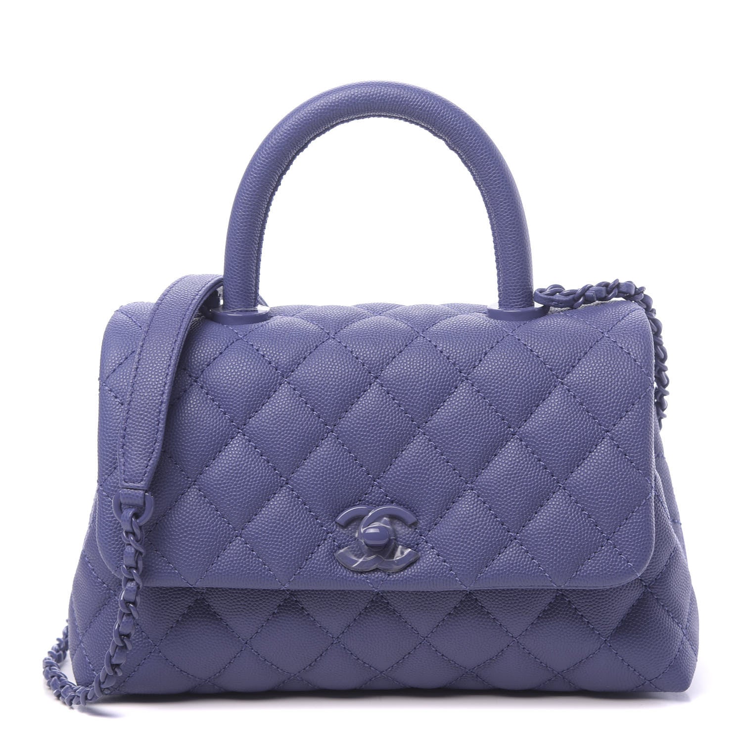 Chanel Caviar Quilted Incognito Mini Coco Handle Flap Blue 1 of 10