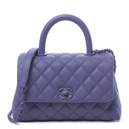 Chanel Caviar Quilted Incognito Mini Coco Handle Flap Blue 1 of 10