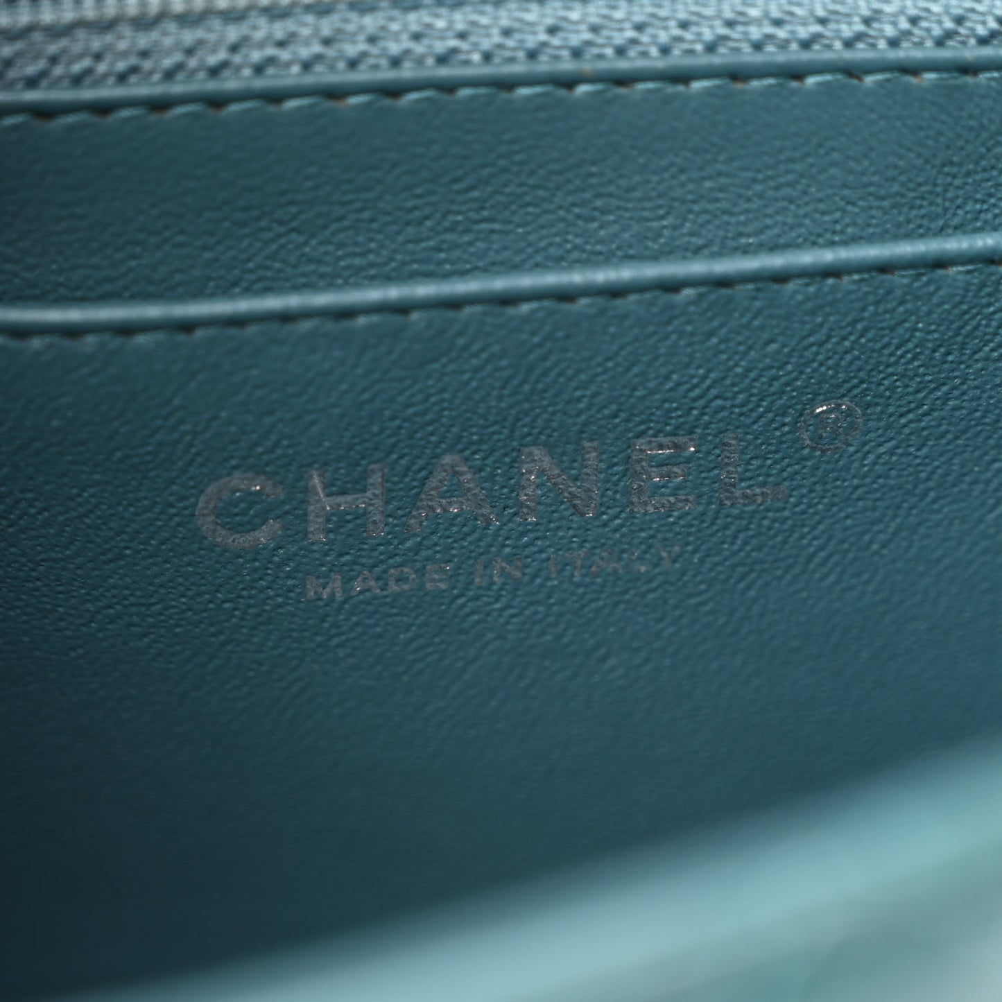 Patent Quilted Mini Rectangular Flap Turquoise