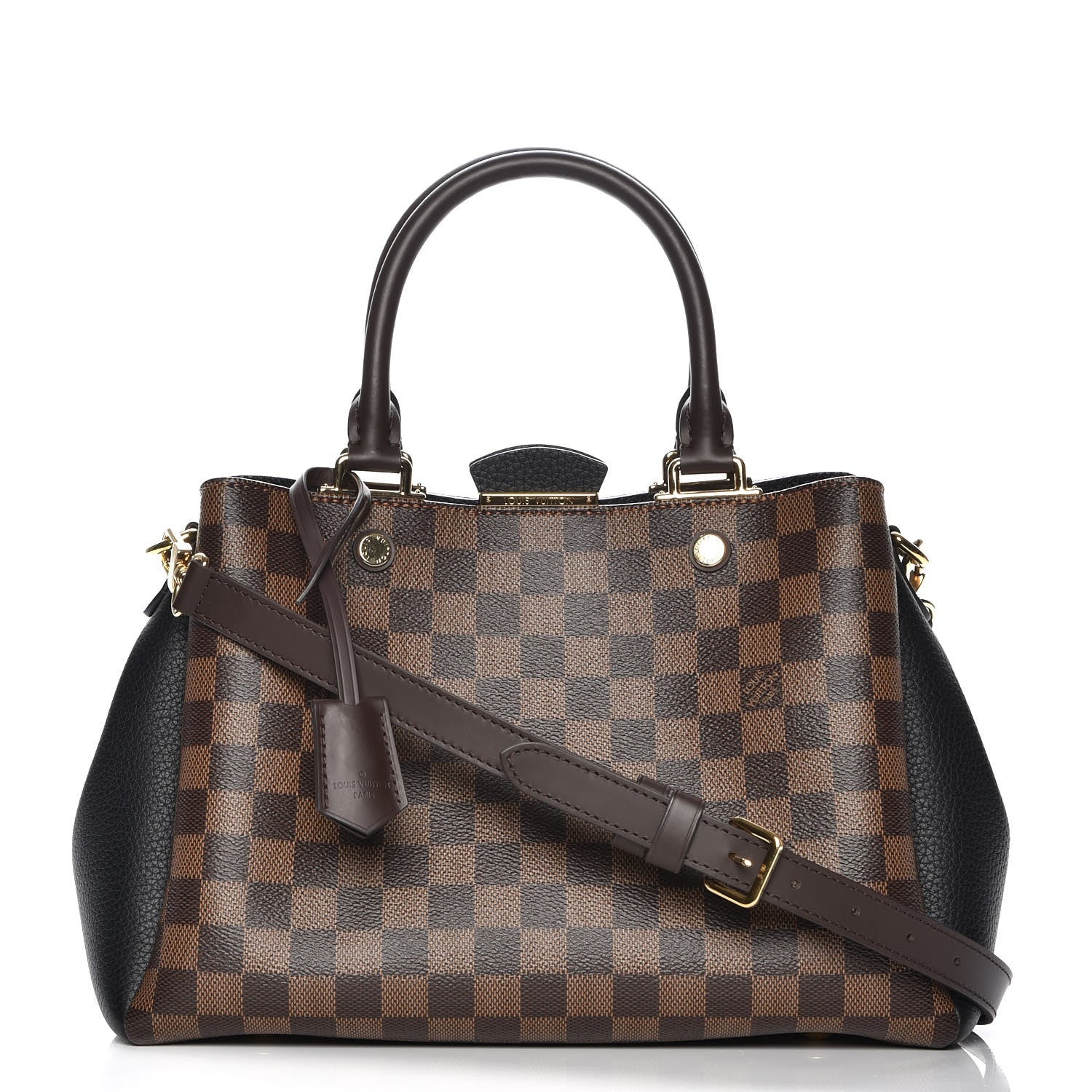 Louis Vuitton Damier Ebene Cuir Taurillon Brittany Black 1 of 8