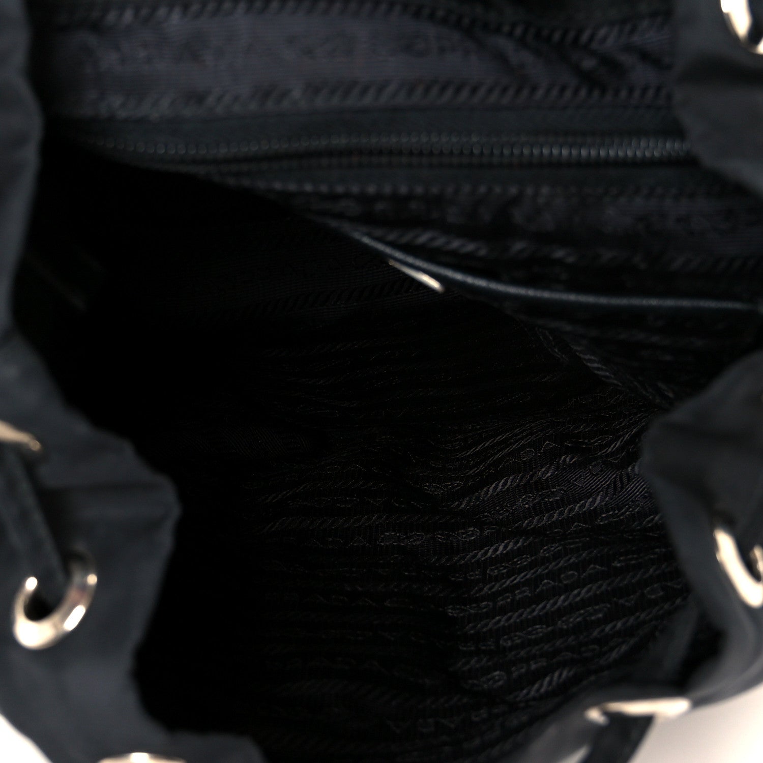 Prada Tessuto Nylon Saffiano Small Backpack Black 5 of 12