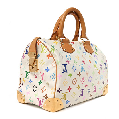 Louis Vuitton Monogram Multicolor Speedy 30 White 3 of 9