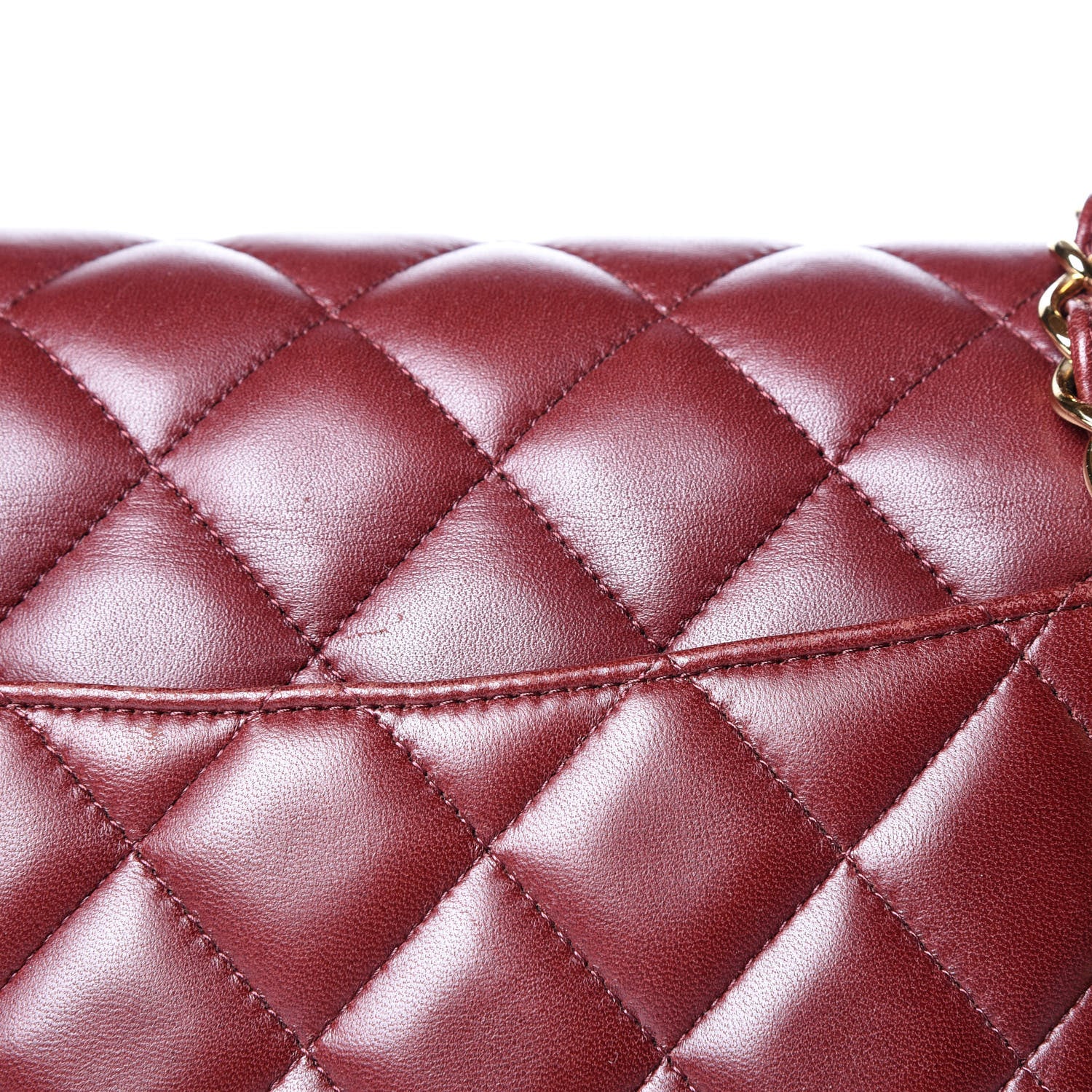 Chanel Lambskin Quilted Jumbo Double Flap Burgundy 12 of 16