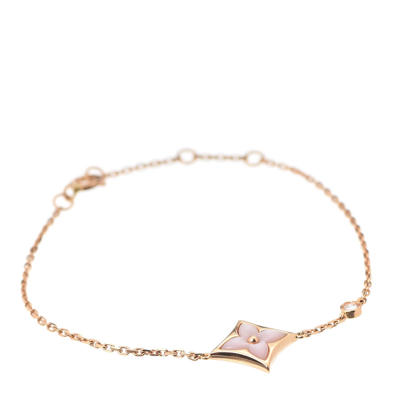 Louis Vuitton 18K Pink Gold Diamond Mother of Pearl Color Blossom BB Star Bracelet 1 of 5