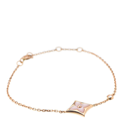 Louis Vuitton 18K Pink Gold Diamond Mother of Pearl Color Blossom BB Star Bracelet 1 of 5