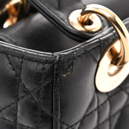 Christian Dior Lambskin Cannage Small My ABCDior Lady Dior Black 11 of 13