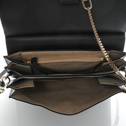 Chloe Calfskin Suede Medium Faye Shoulder Bag Carbon Grey 5 of 6