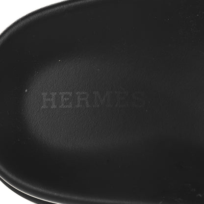 Hermes Calfskin Womens Chypre Sandals 36.5 Naturel 9 of 10