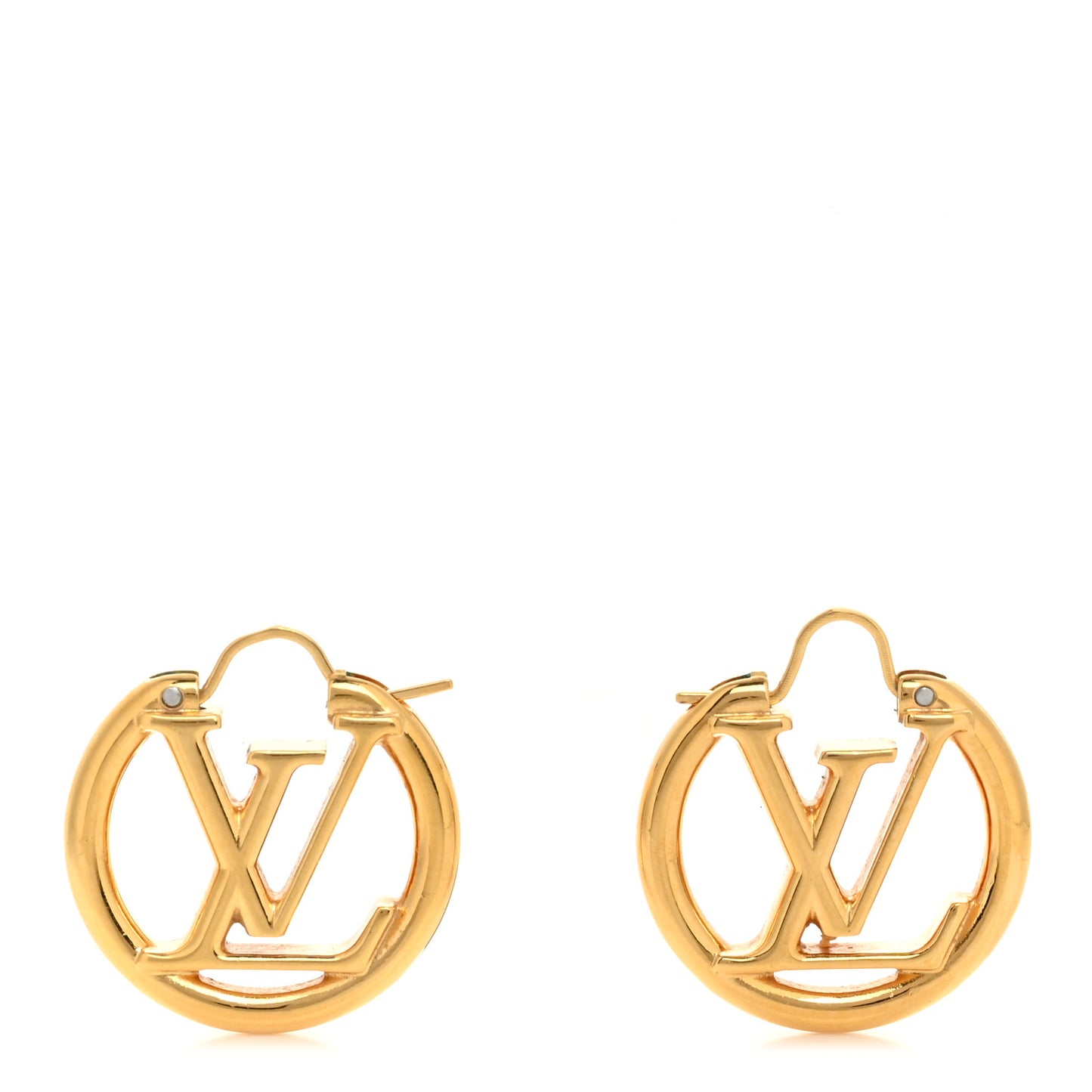 Metal Small Louise Hoop Earrings Gold