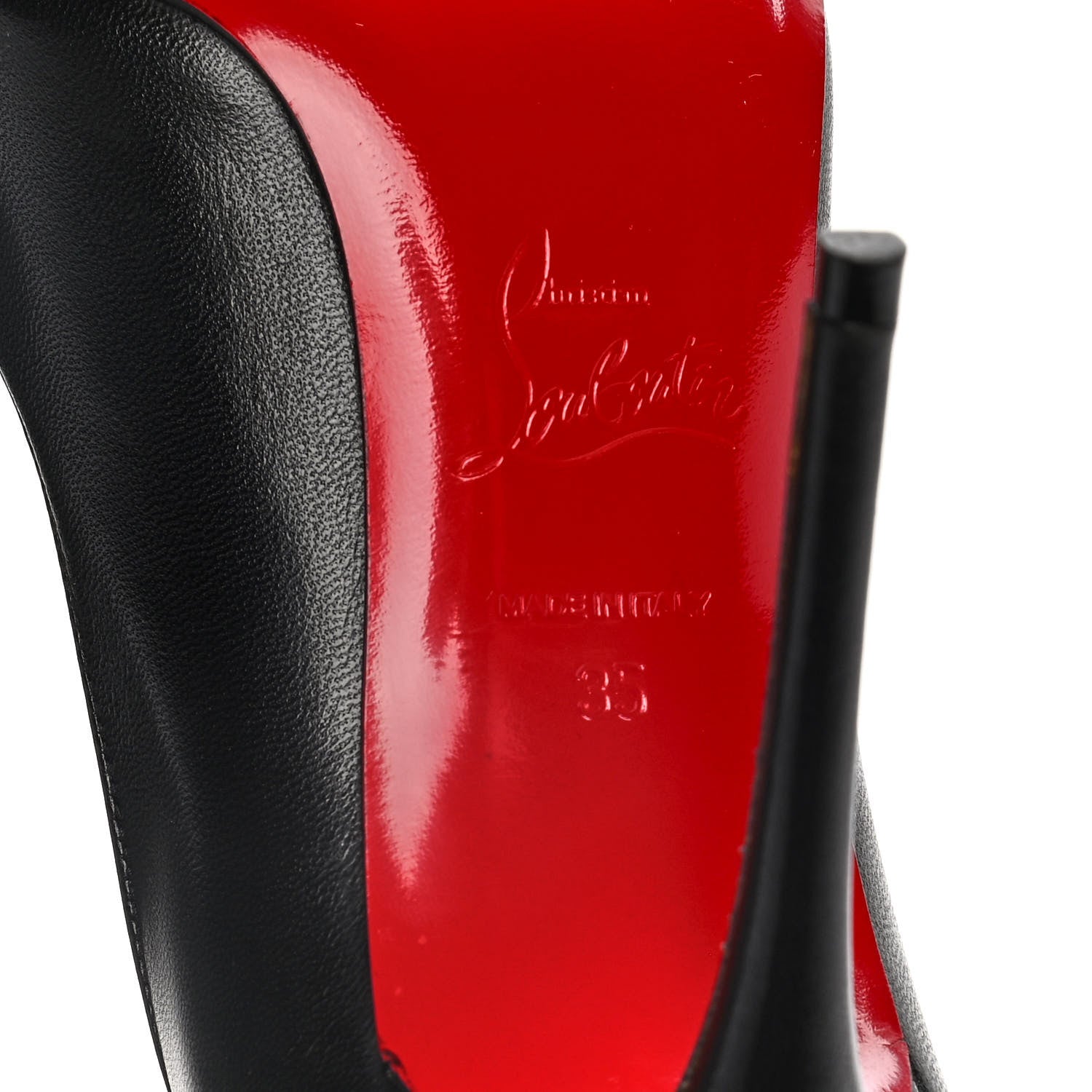 Christian Louboutin Shiny Nappa Breche 100 Pumps 35 Black 6 of 10