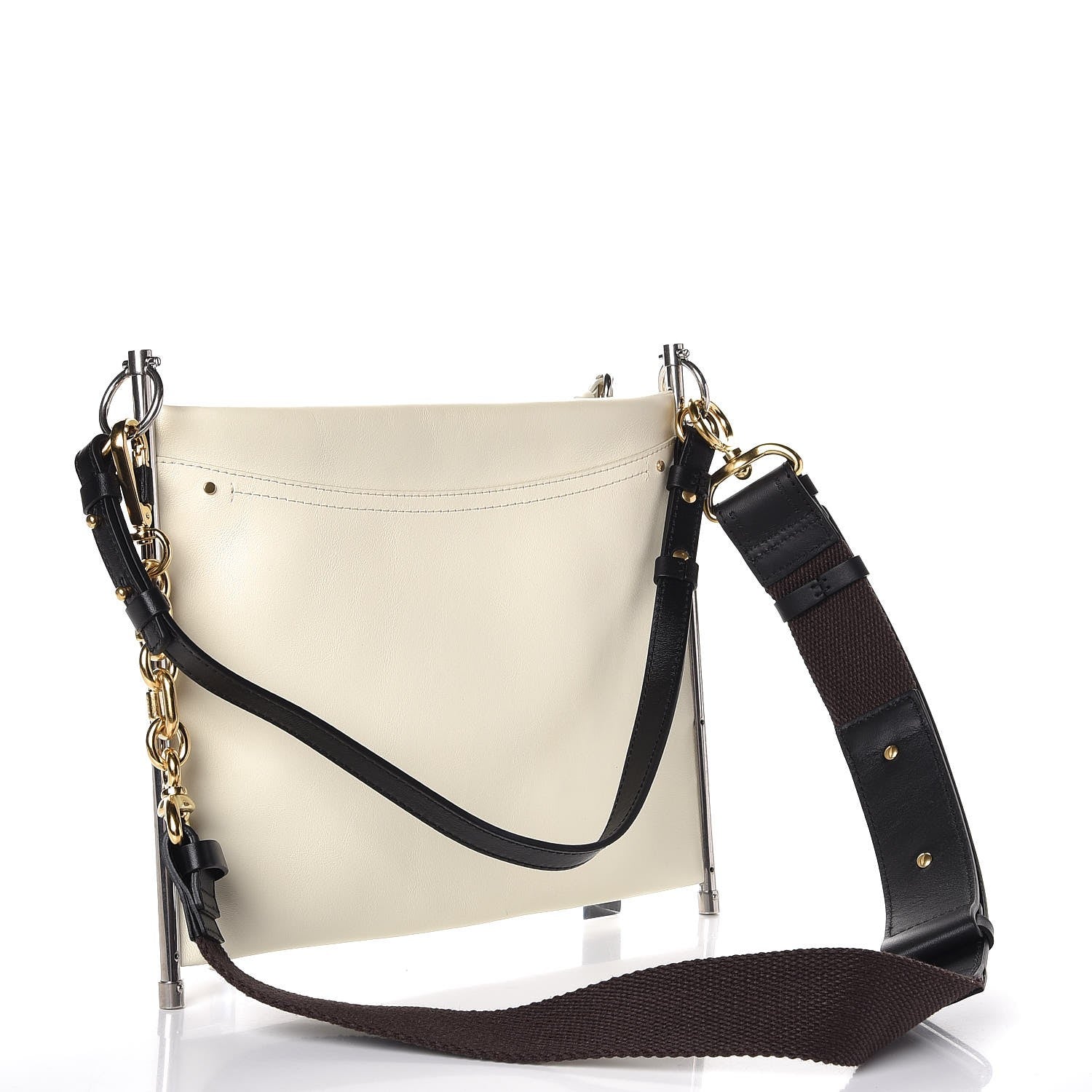 Chloe Smooth Calfskin Medium Roy Bag Natural White 3 of 8