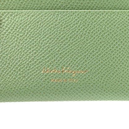 Salvatore Ferragamo Grained Calfskin Card Holder Green 6 of 7