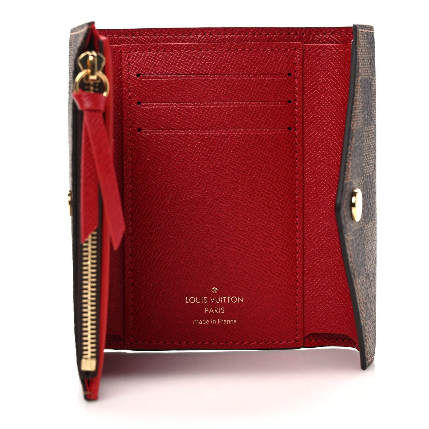 Damier Ebene Victorine Wallet Cherry