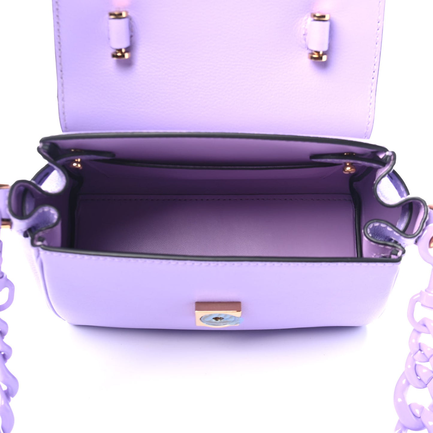 Calfskin Medusa Small Top Handle Handbag Lilac