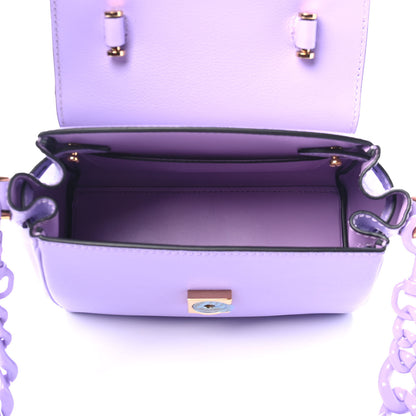Versace Calfskin Medusa Small Top Handle Handbag Lilac 4 of 4
