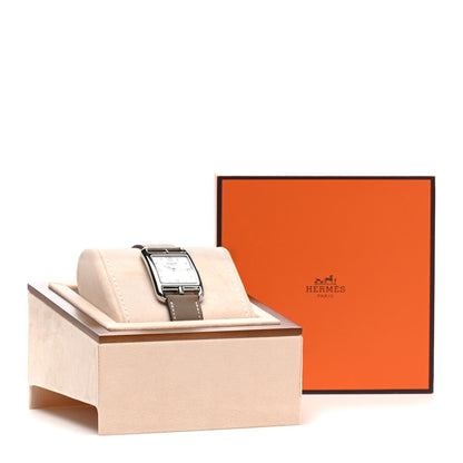 Hermes Stainless Steel Swift Diamond Mother of Pearl 29mm Cape Cod Quartz Watch Etoupe 5 of 5