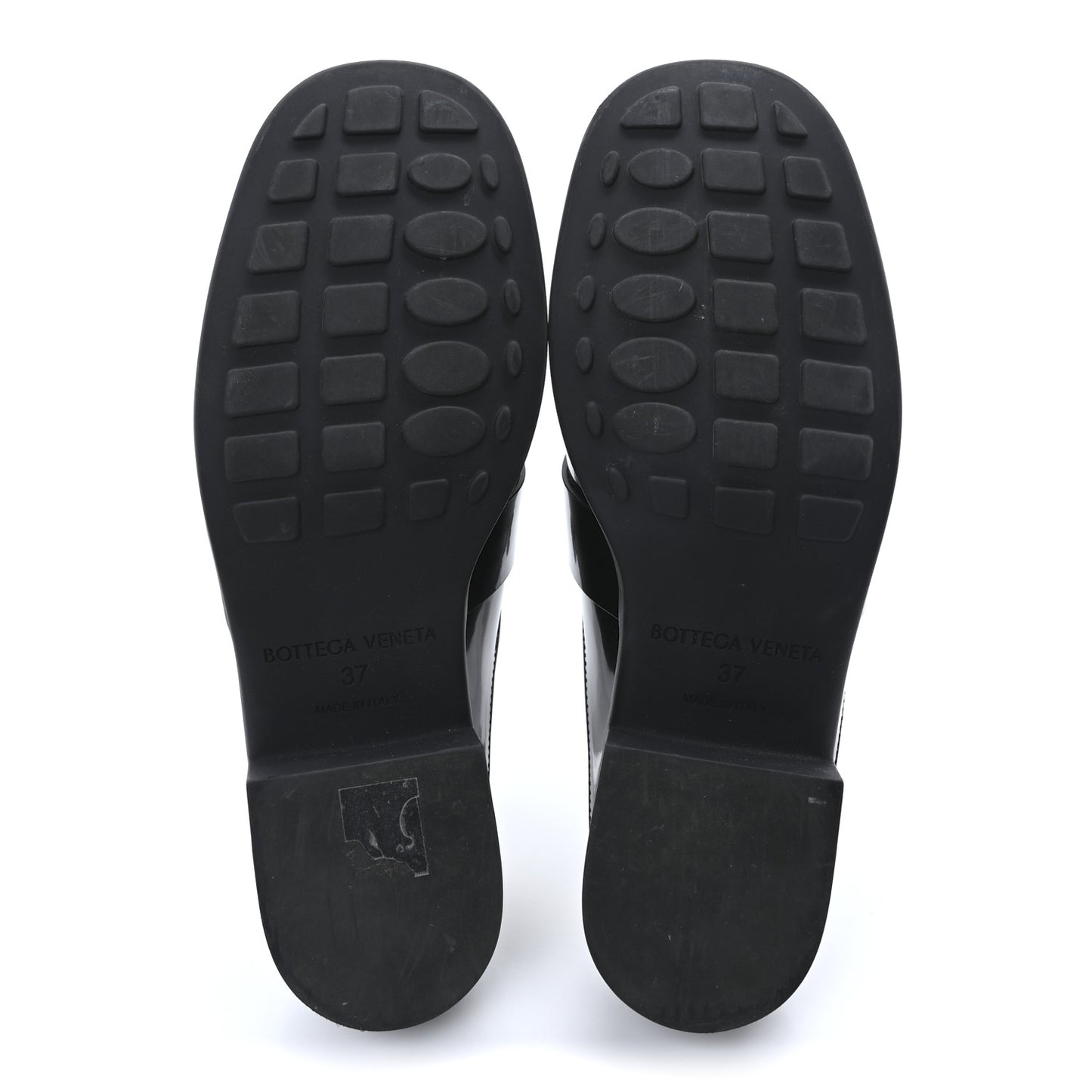 Glossy Calfskin Monsieur Loafers 37 Black