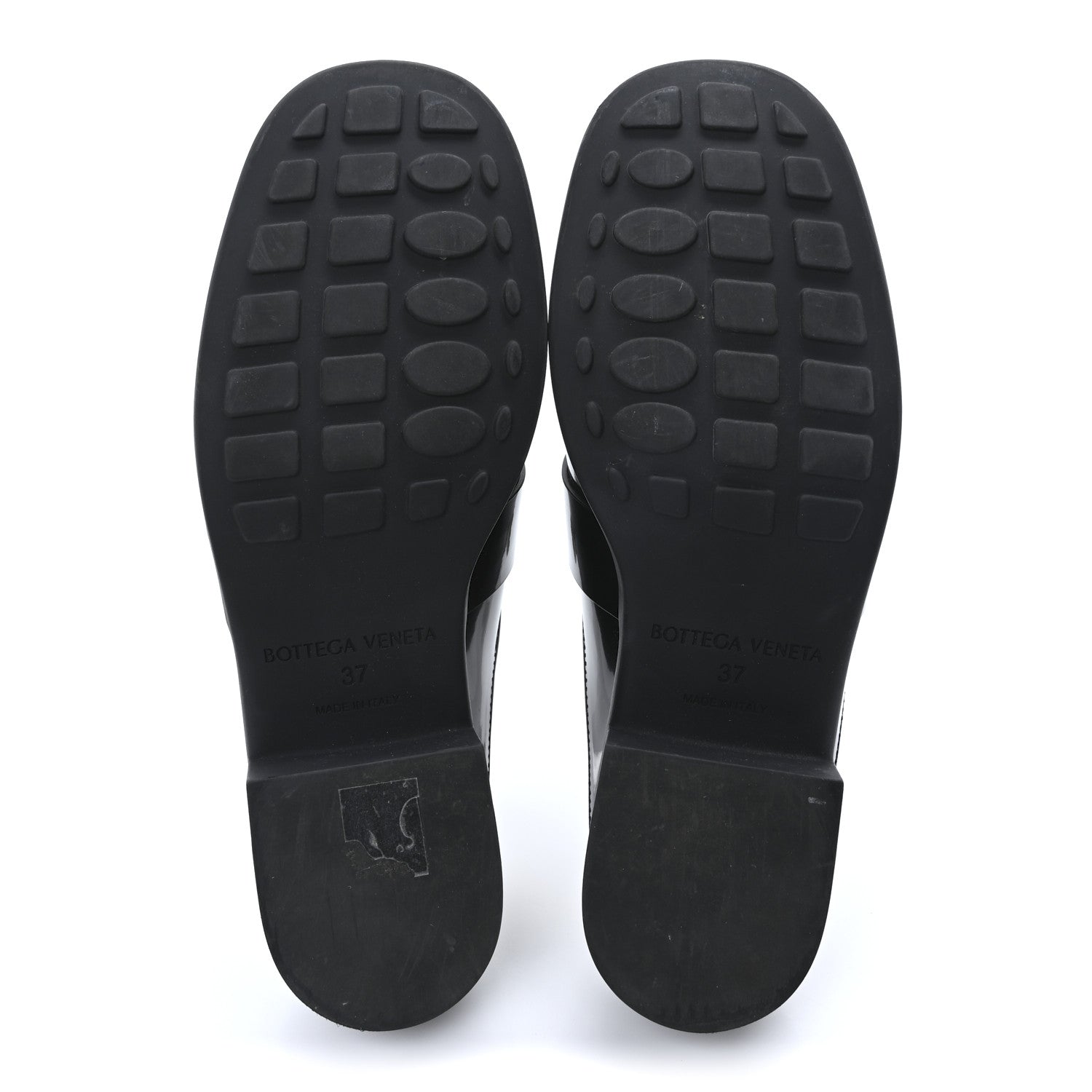 Bottega Veneta Glossy Calfskin Monsieur Loafers 37 Black 6 of 9
