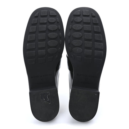 Bottega Veneta Glossy Calfskin Monsieur Loafers 37 Black 6 of 9