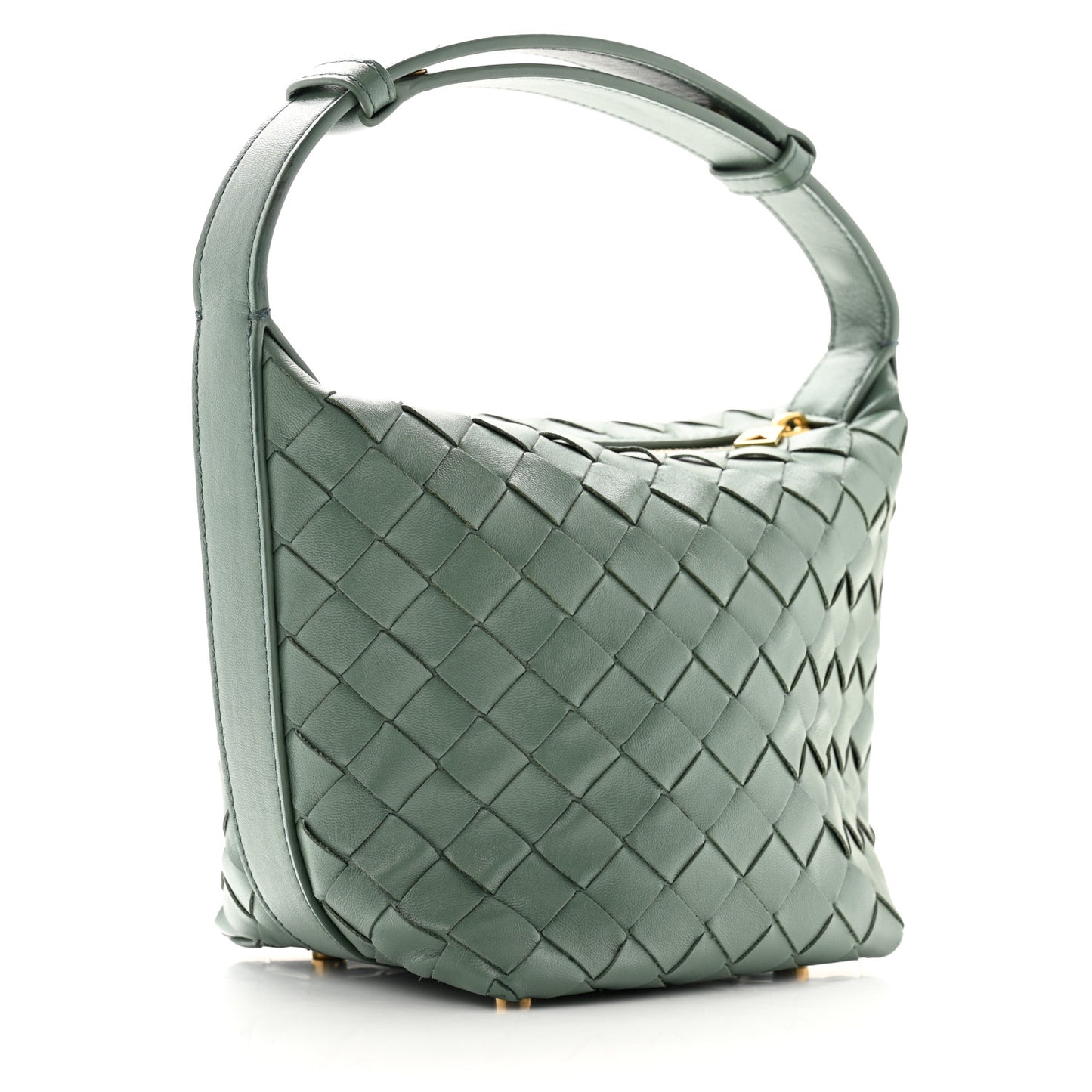 Calfskin Nappa Intrecciato Candy Wallace Aloe