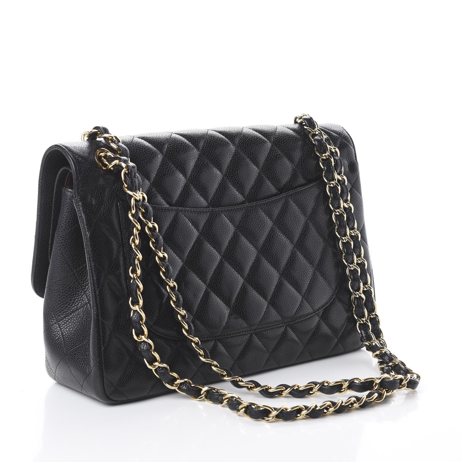 Chanel Caviar Quilted Jumbo Double Flap Black 2 of 9