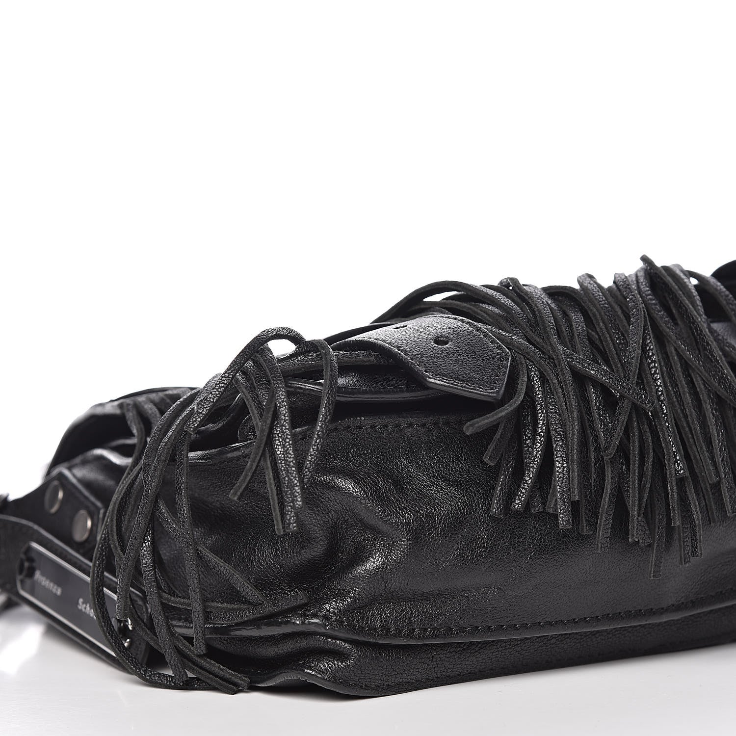 Proenza Schouler Lambskin Fringe PS1 Crossbody Pouch Black 9 of 11
