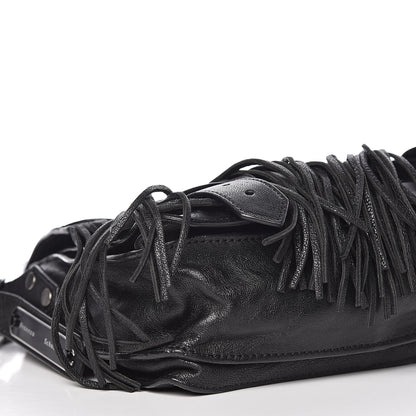 Proenza Schouler Lambskin Fringe PS1 Crossbody Pouch Black 9 of 11