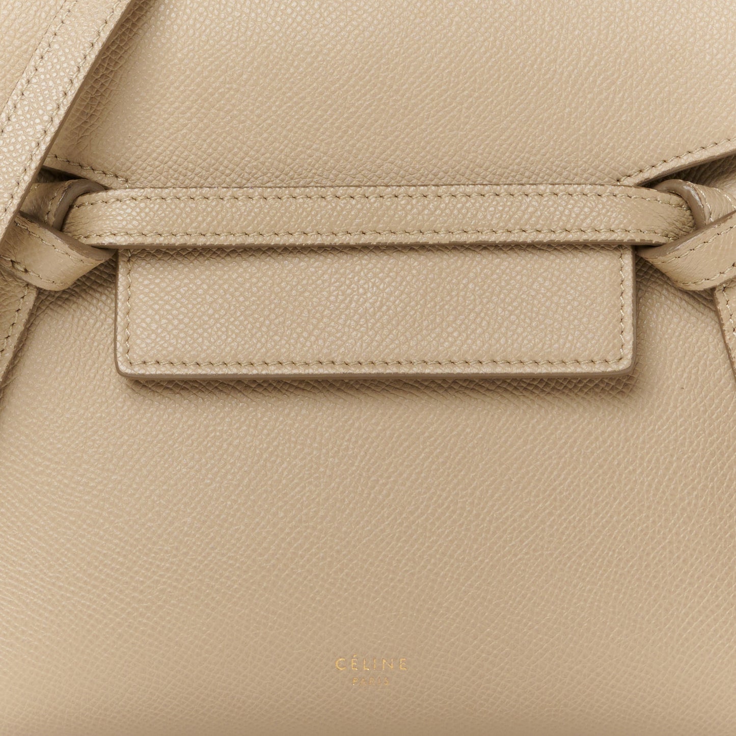 Grained Calfskin Nano Belt Bag Light Taupe