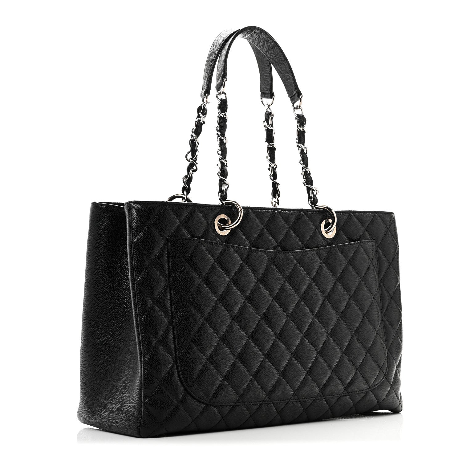 Chanel Caviar Quilted XL Grand Shopping Tote GST Black 3 of 11