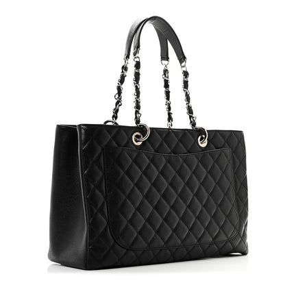 Chanel Caviar Quilted XL Grand Shopping Tote GST Black 3 of 11