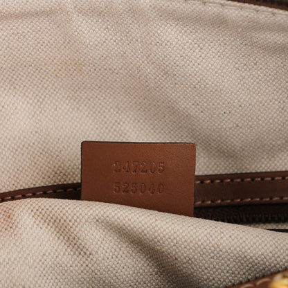 Gucci Denim Monogram Vintage Web Medium Boston Blue 7 of 7