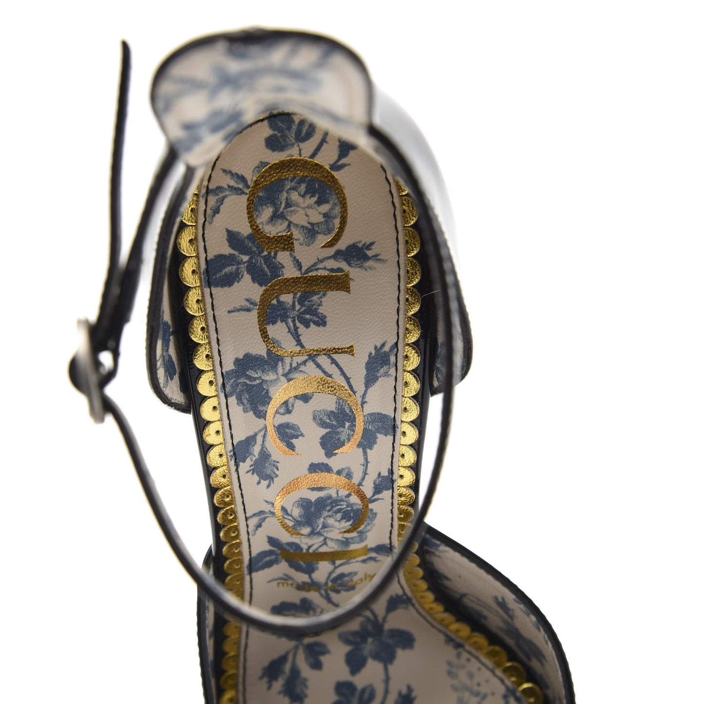 Patent Daisy Ankle Strap d'Orsay 105 Pumps 39 Black