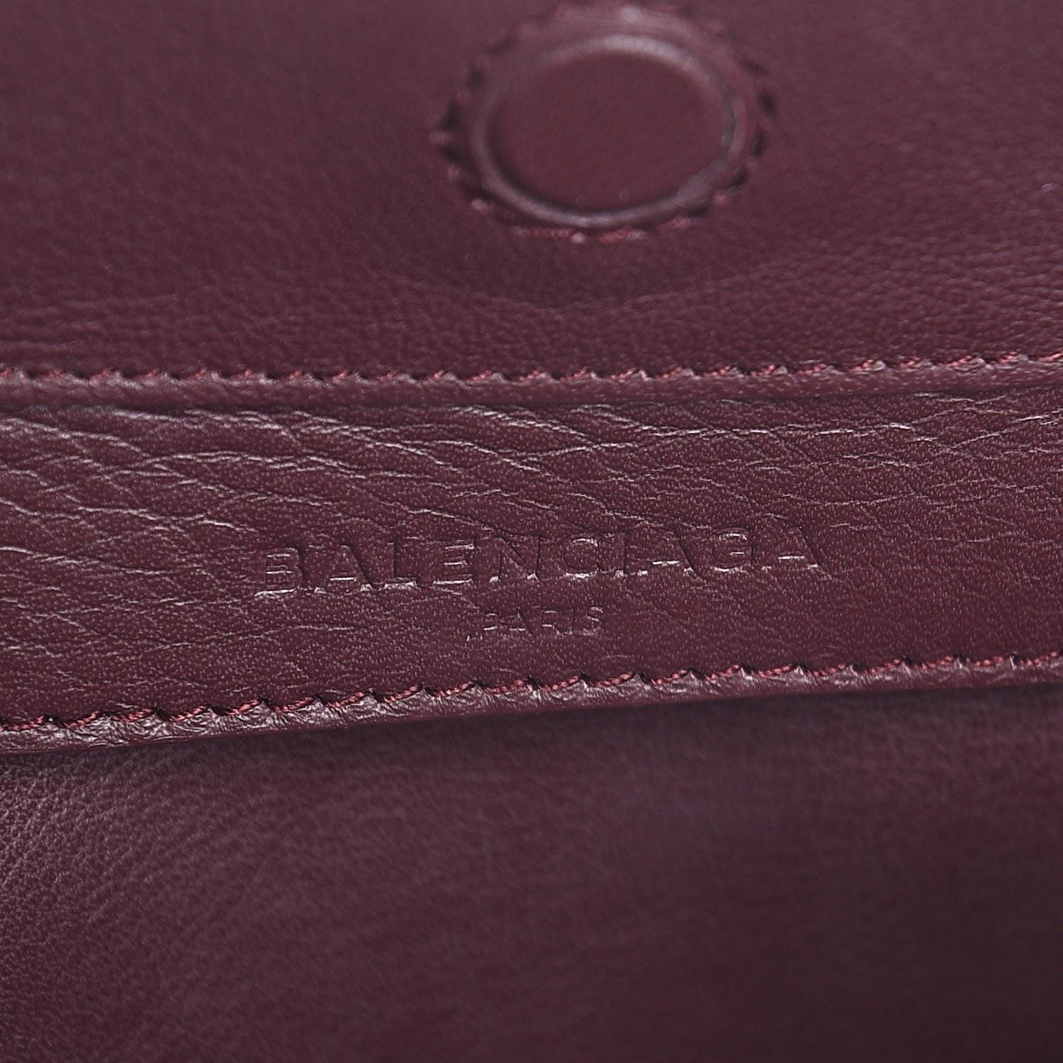 Balenciaga Calfskin Papier Mini A4 Zip Around Tote Rouge Aubergine 6 of 7