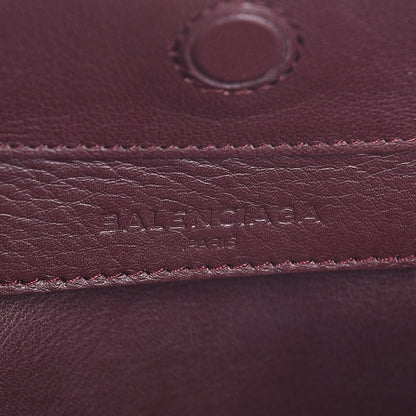 Balenciaga Calfskin Papier Mini A4 Zip Around Tote Rouge Aubergine 6 of 7