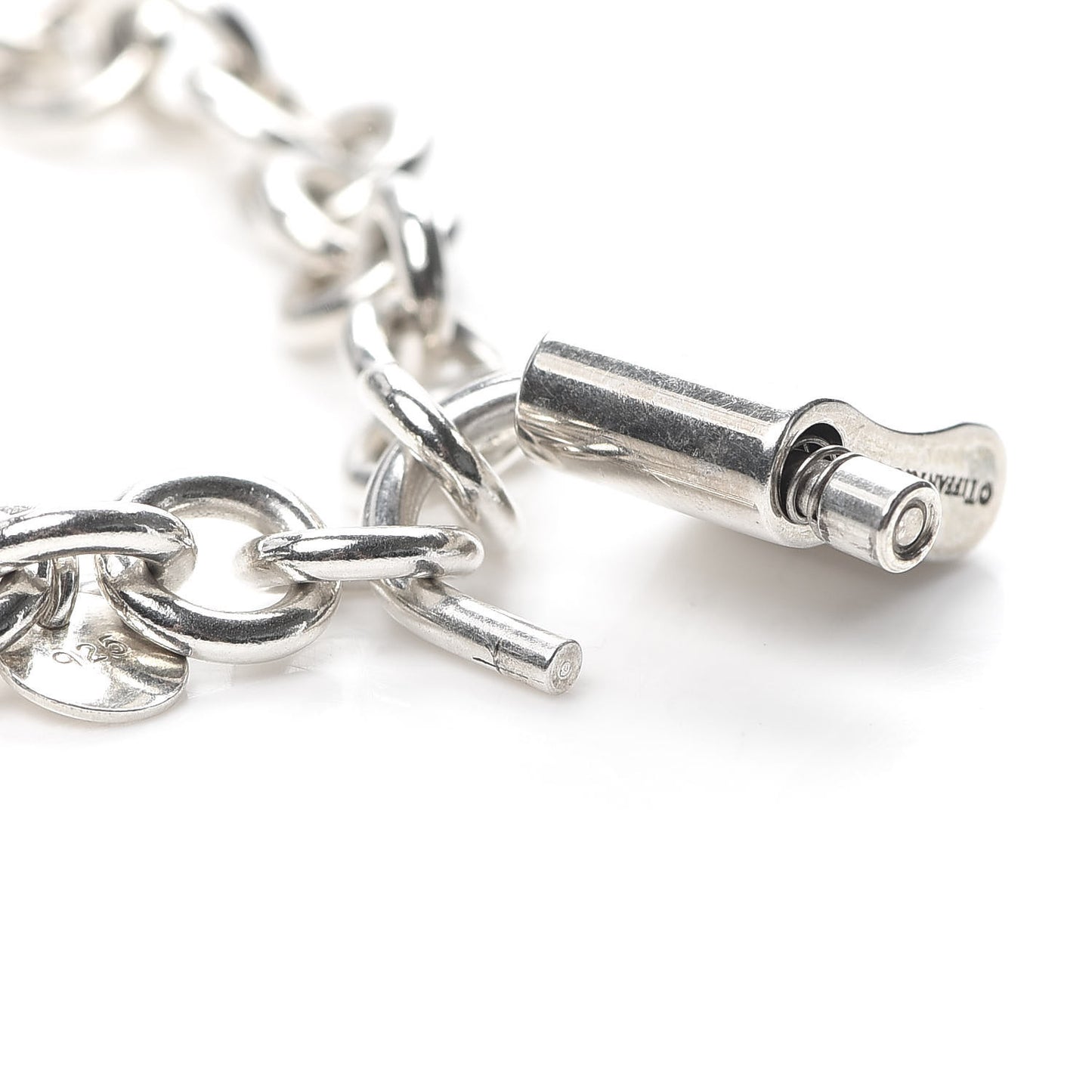 Sterling Silver 1837 Lock Charm Bracelet