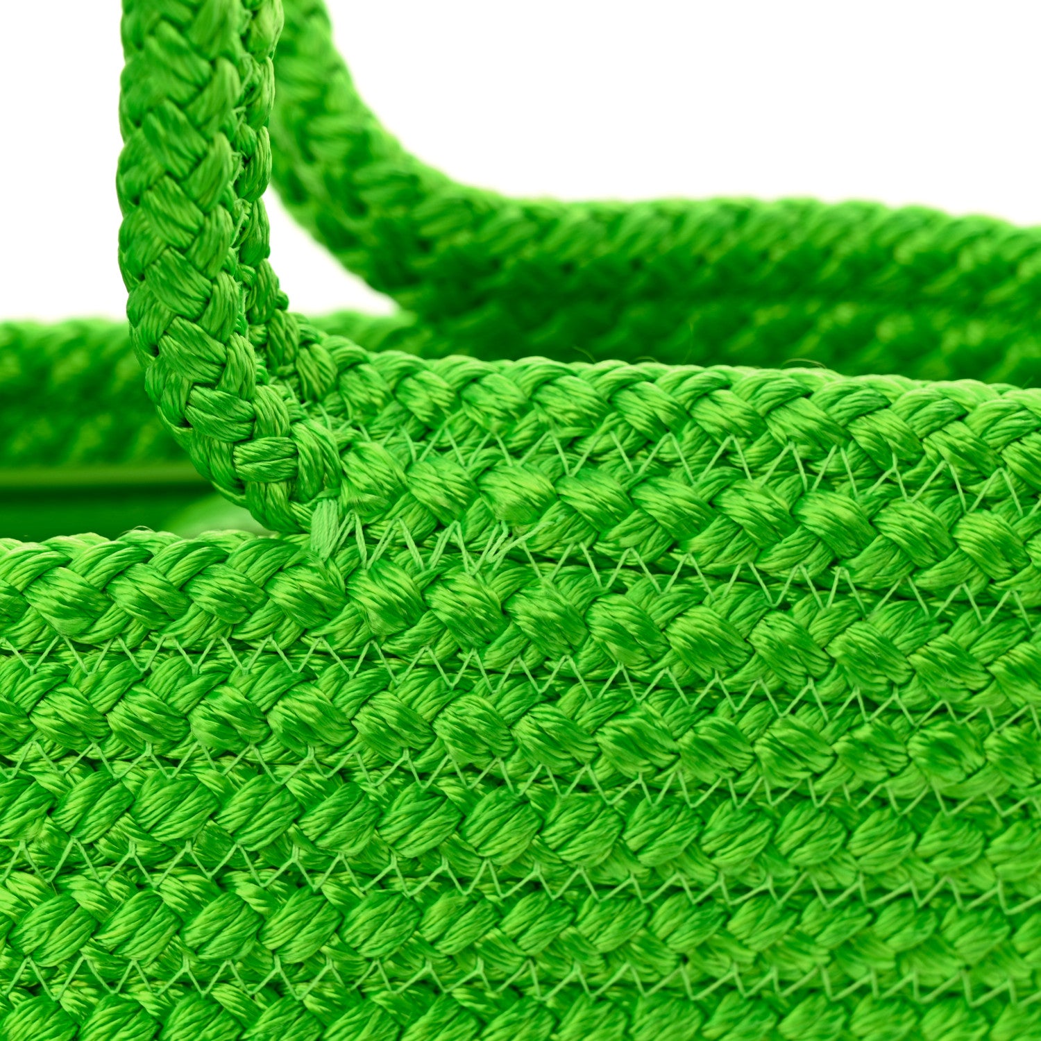 Balenciaga Nylon Lambskin Woven Small Ibiza Basket With Strap Green 11 of 11